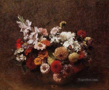 Bouquet of Flowers Henri Fantin Latour Oil Paintings